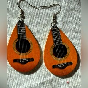Ukulele Drop Earrings - NWOT